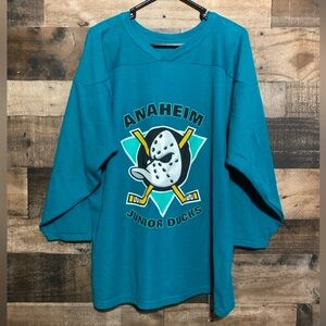 Vintage Anaheim Junior Ducks Hockey Jersey Size M CCM